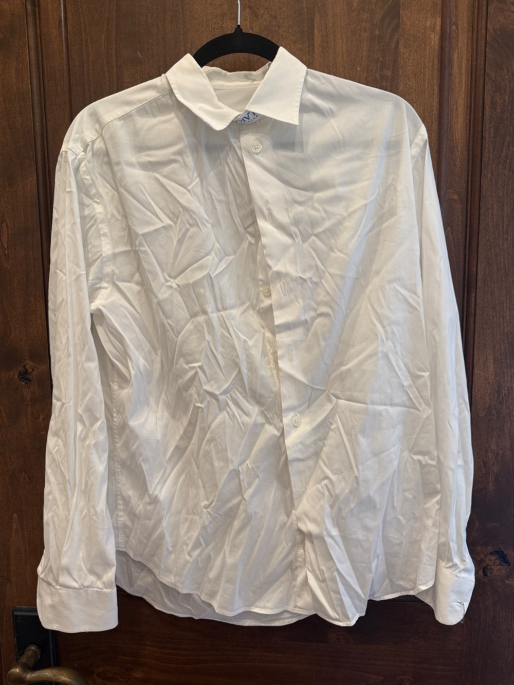 Armani Collezioni White Long-Sleeve Button Front Blouse